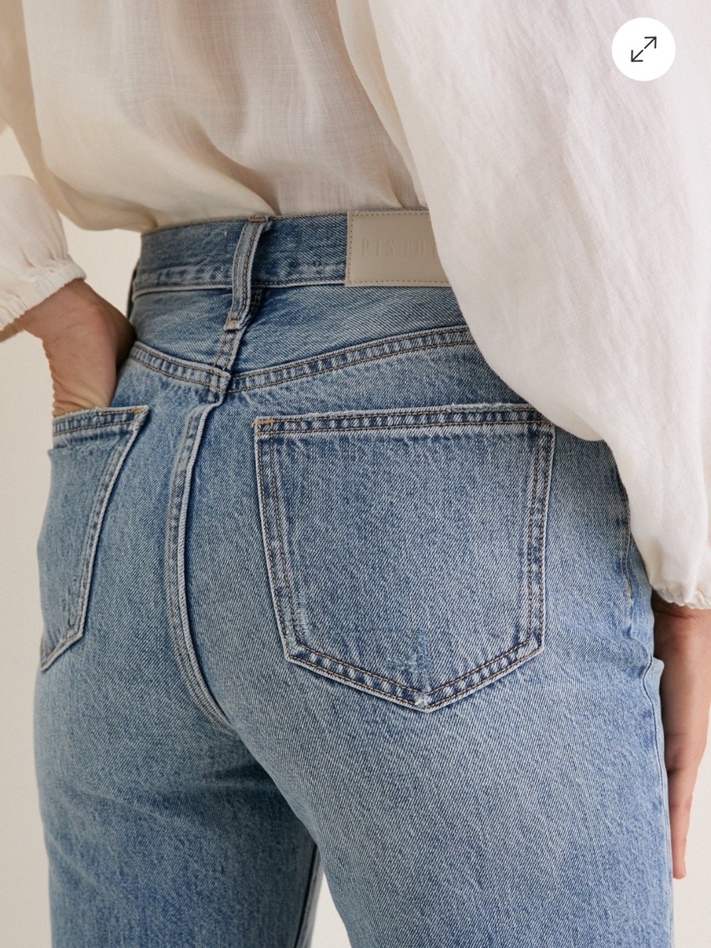 pistola Serpentine Vintage Straight-Leg Jeans - Light Blue